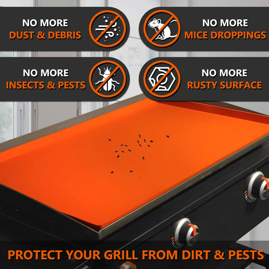 Protebox 17" Silicone Griddle Mat for Blackstone 17 Inch Grill, Heavy Duty Food Grade Silicone Griddle Cover, Protect Your Grill from Dirt & Rust All Year Round