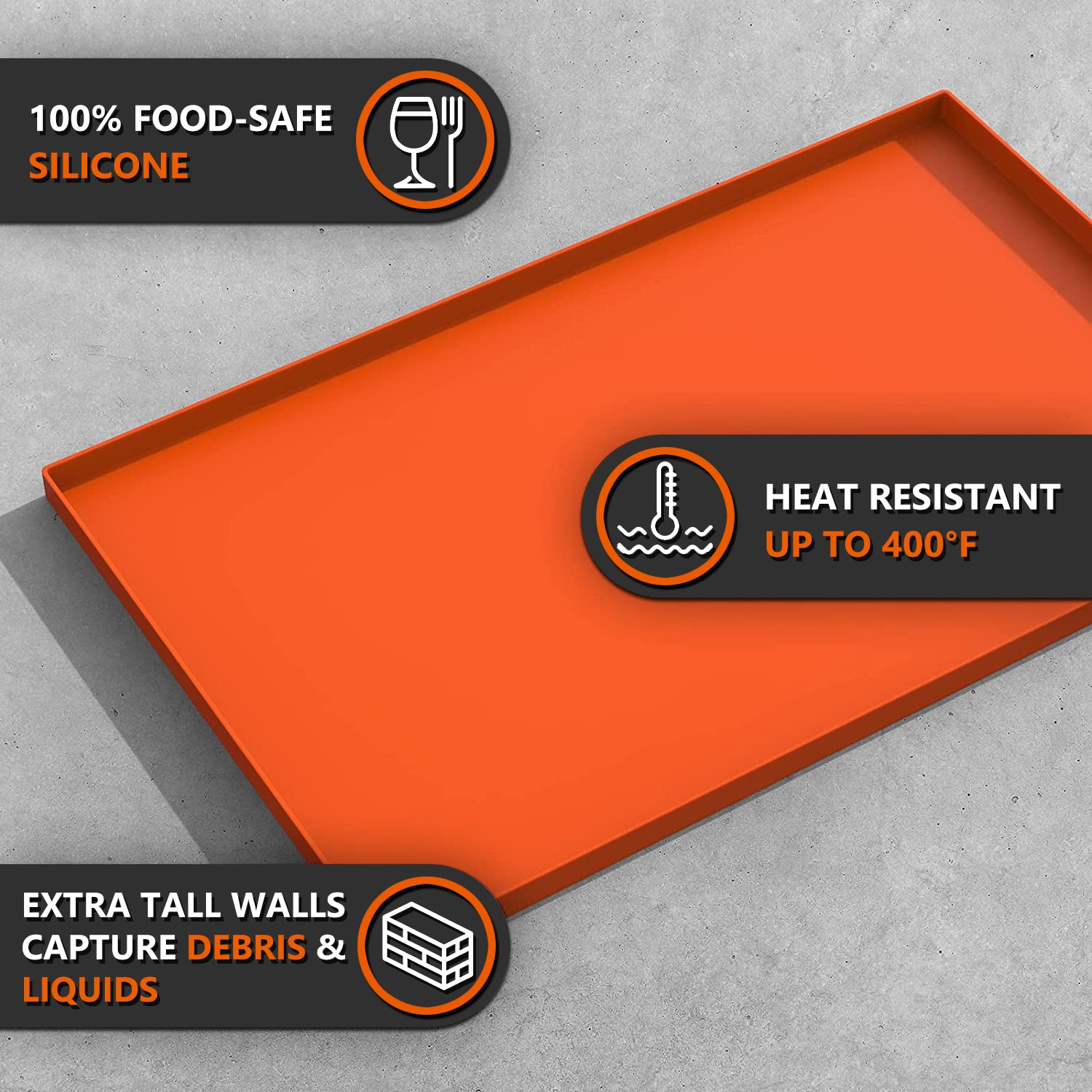 Protebox 22" Silicone Griddle Mat for Blackstone 22 Inch Grill, Heavy Duty Food Grade Silicone Griddle Cover, Protect Your Grill from Dirt & Rust All Year Round