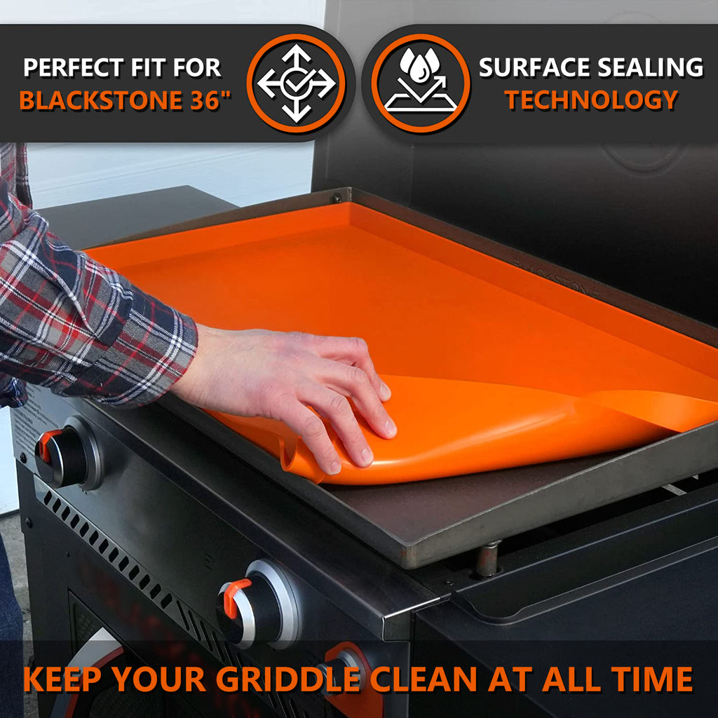 Protebox 36" Silicone Griddle Mat for Blackstone 36 Inch Grill, Heavy Duty Food Grade Silicone Griddle Cover, Protect Your Grill from Dirt & Rust All Year Round